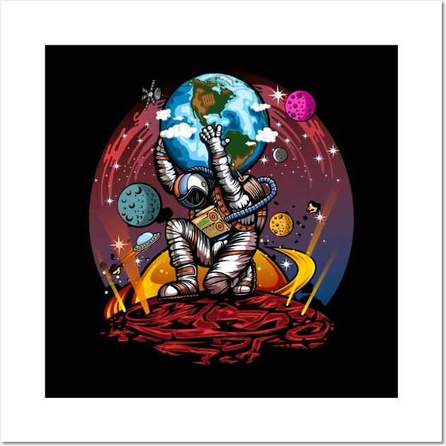 Atlas Space Man Wall Art by adamzworld